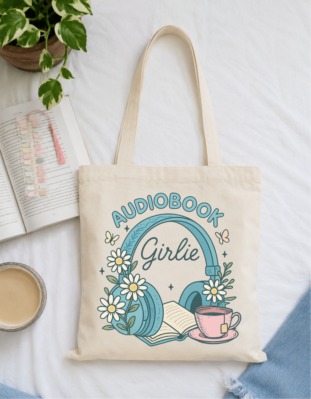 Audiobook Girlie Tote Bag