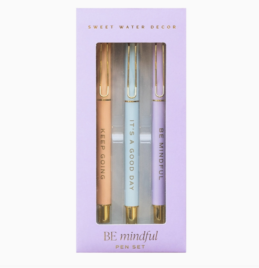 "Be Mindful" Motivational Pen Set