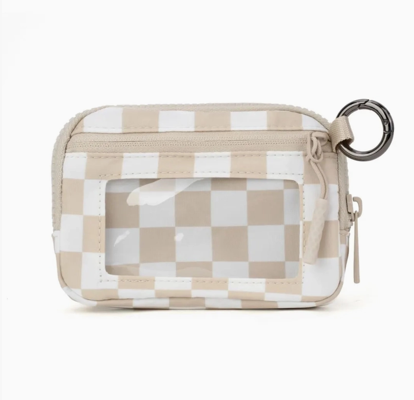 Mini Zip Wallet with Clip Ring