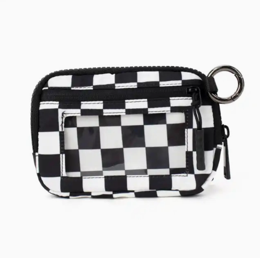 Mini Zip Wallet with Clip Ring