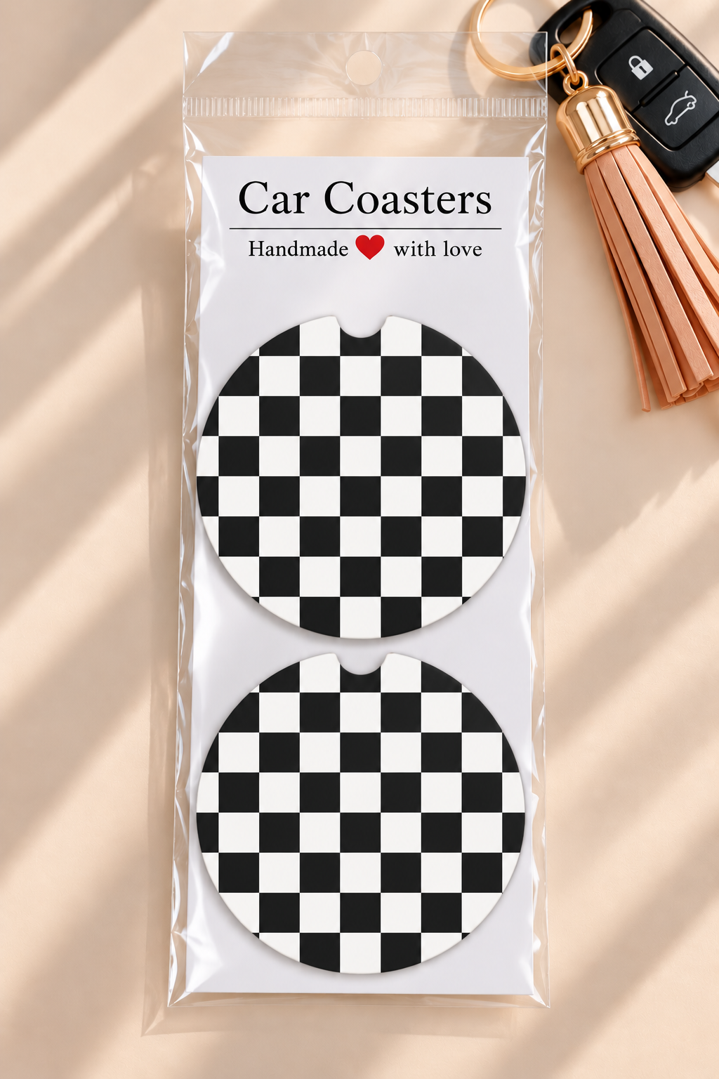 Checkered Car Coasters