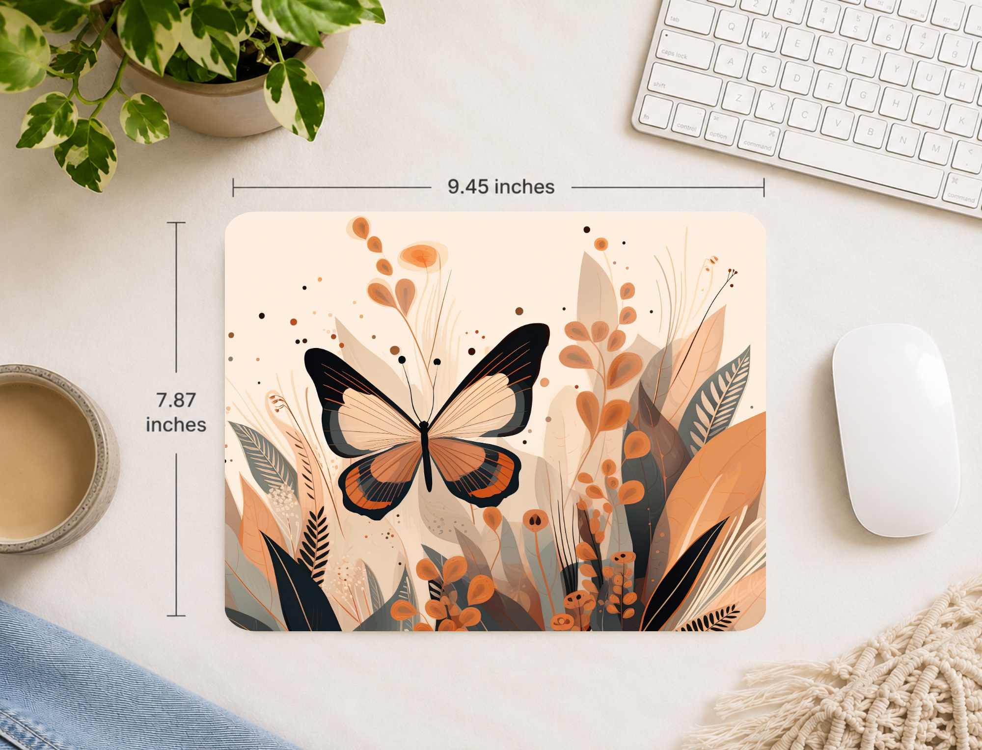 Boho Butterfly Mousepad