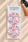 "I'm All Booked" Bookish Car Coasters