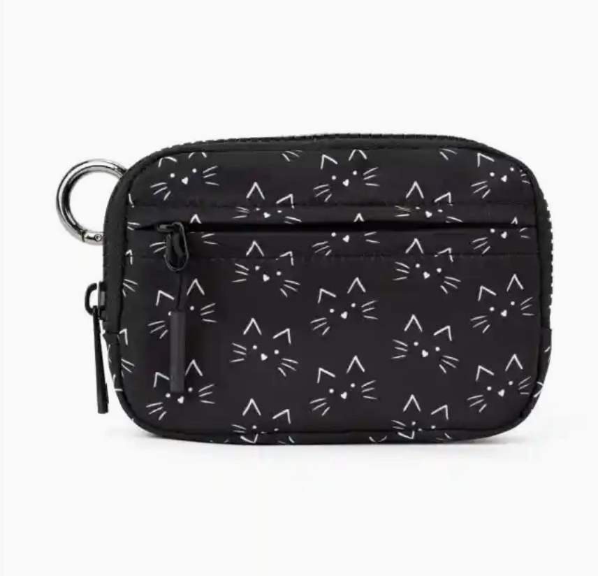 Mini Zip Wallet with Clip Ring