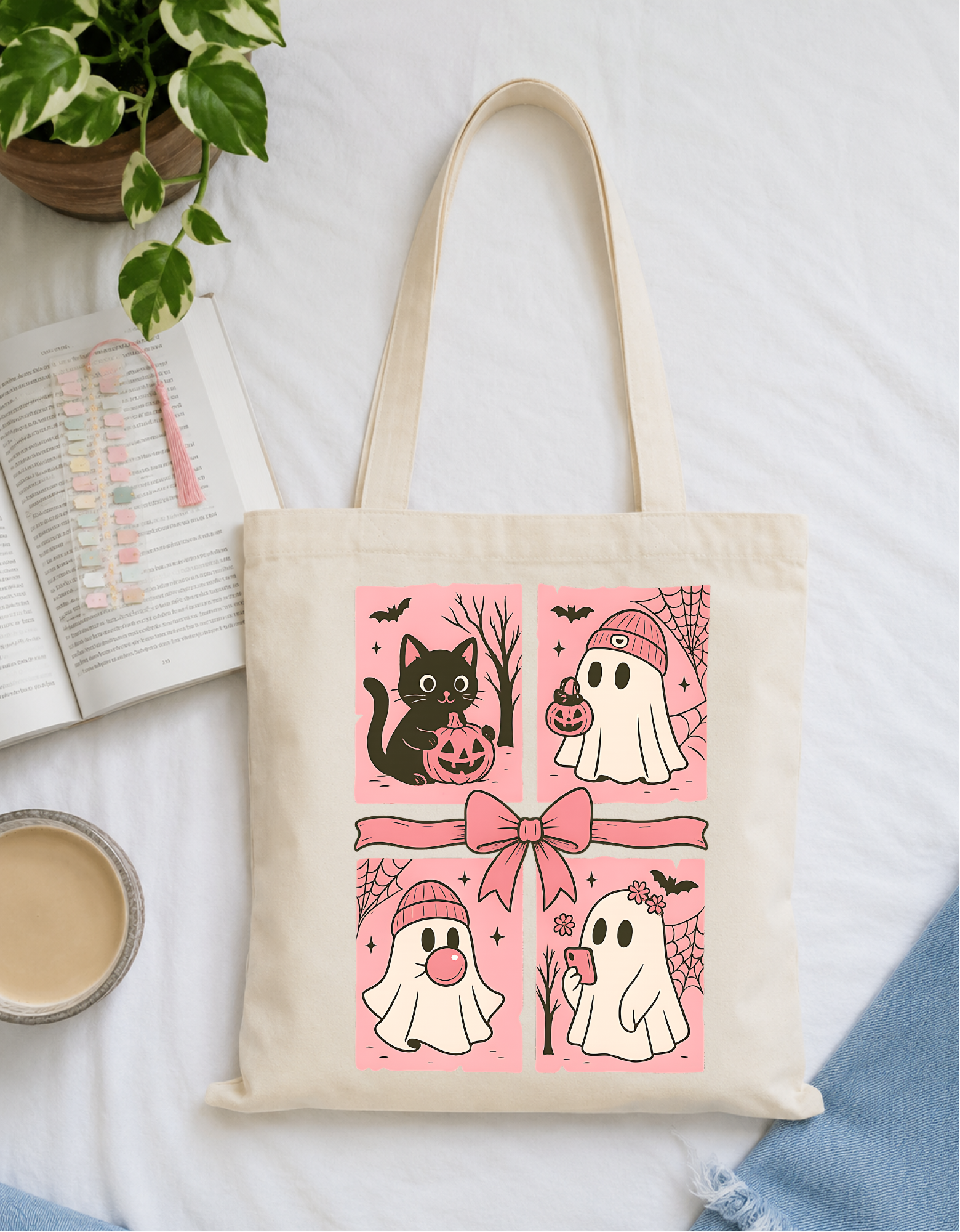 Cats and Ghosts Tote Bag