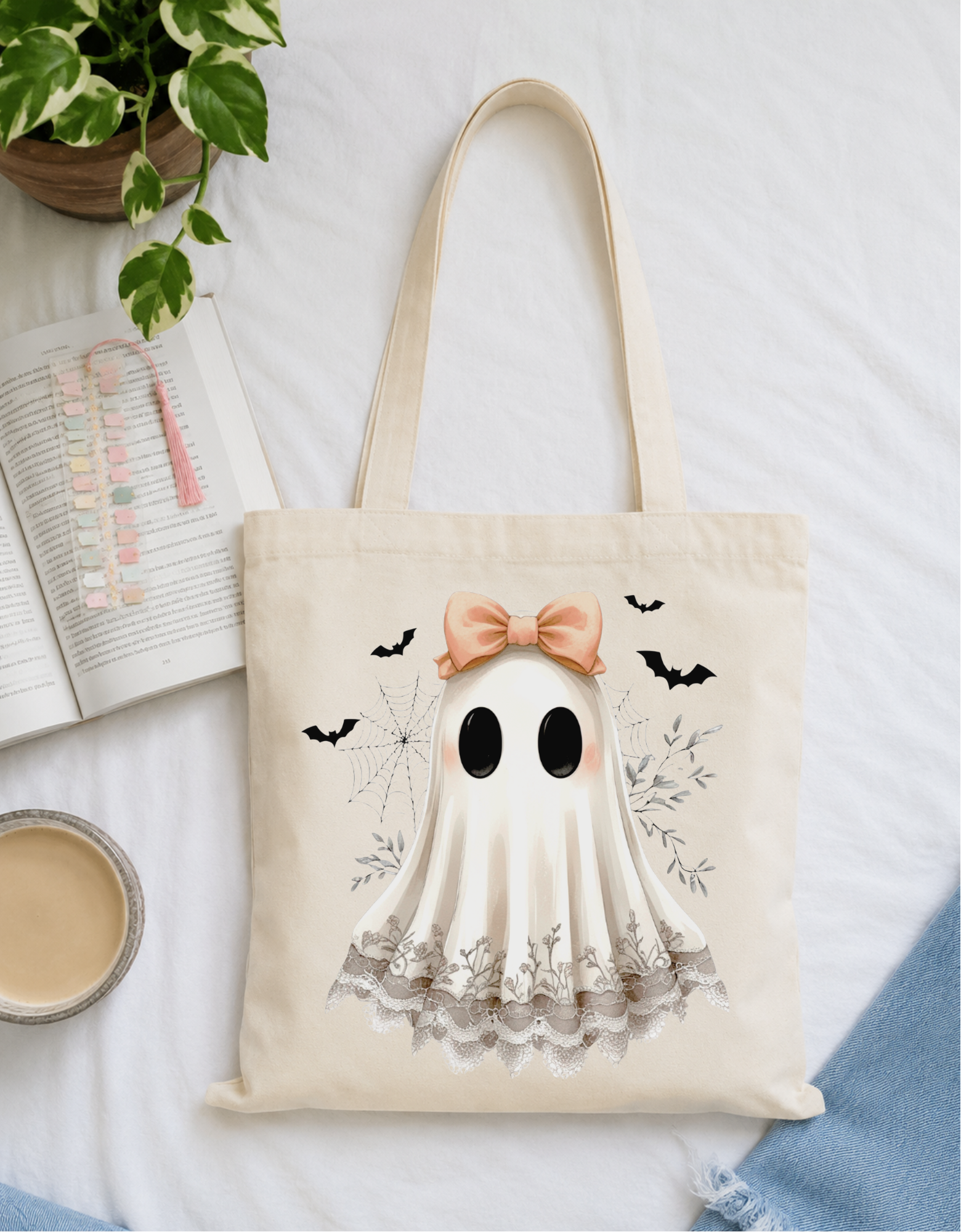 Coquette Ghost Tote Bag