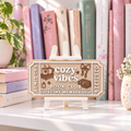 Cozy Vibes Book Club Ticket | 3D Printed Bookish Shelf Decor