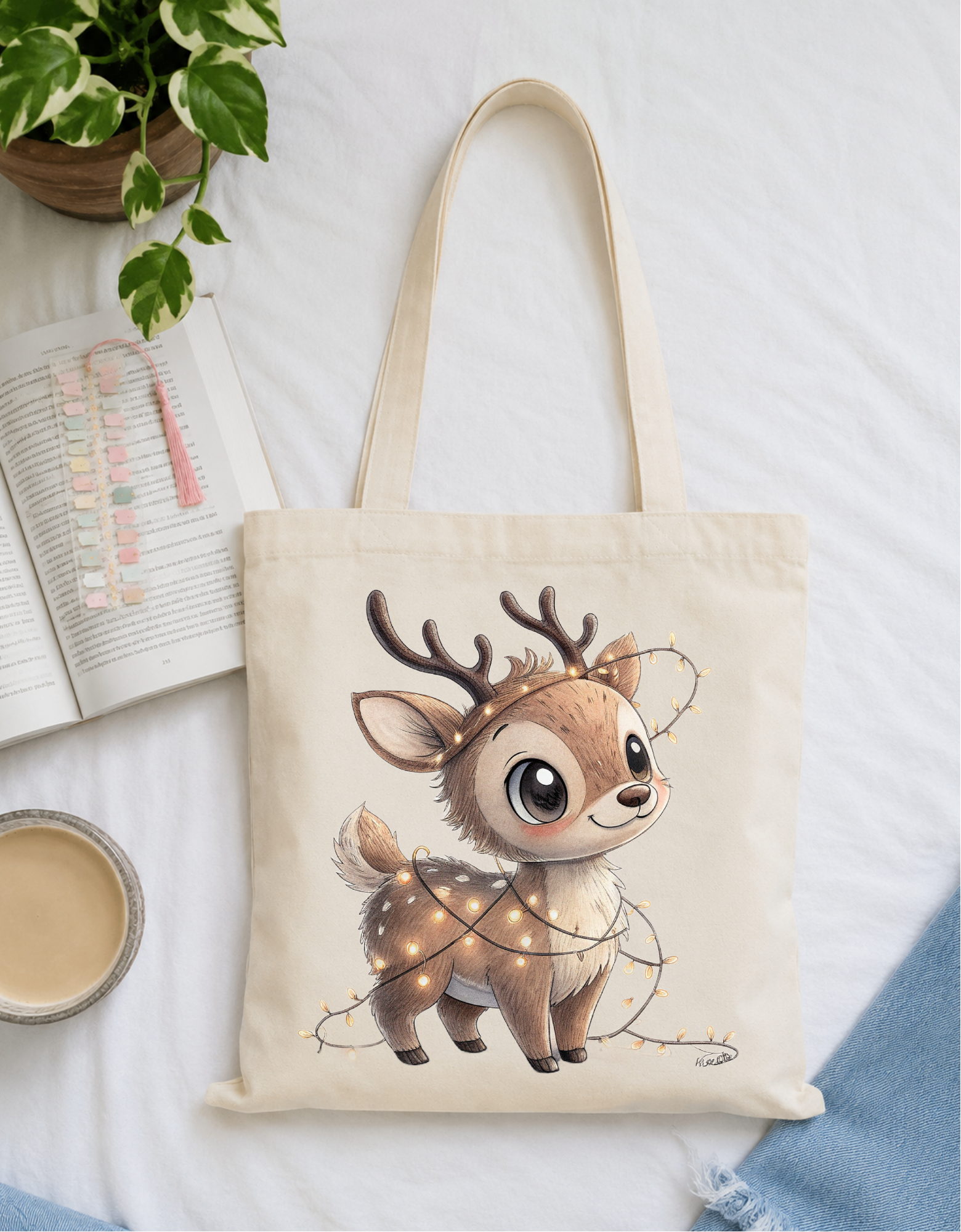 Cute Reindeer Tote Bag