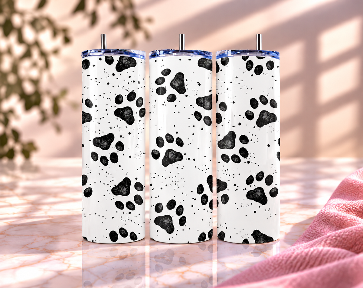 Dog Paws Skinny Tumbler