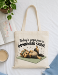 Downward Spiral Yorkie Tote Bag