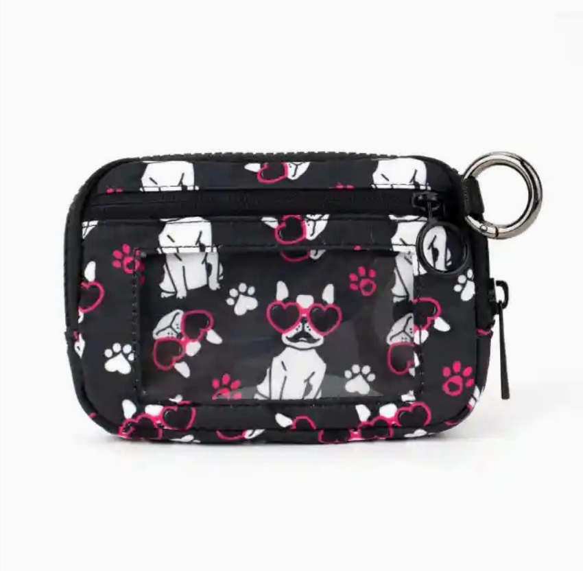 Mini Zip Wallet with Clip Ring