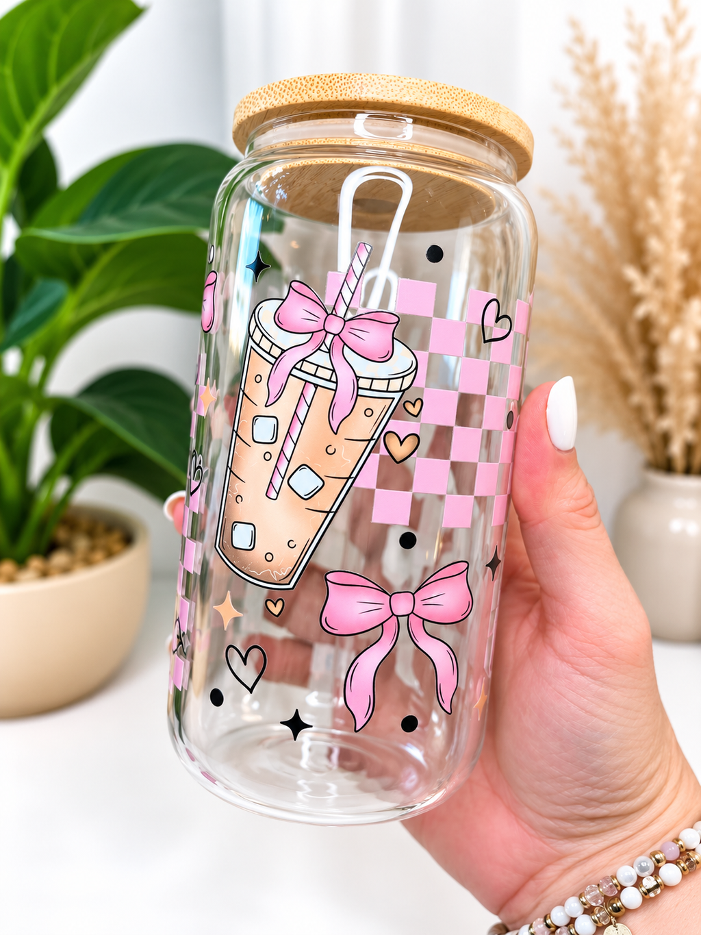"Iced Coffee Kind of Day" Glass Can Tumbler