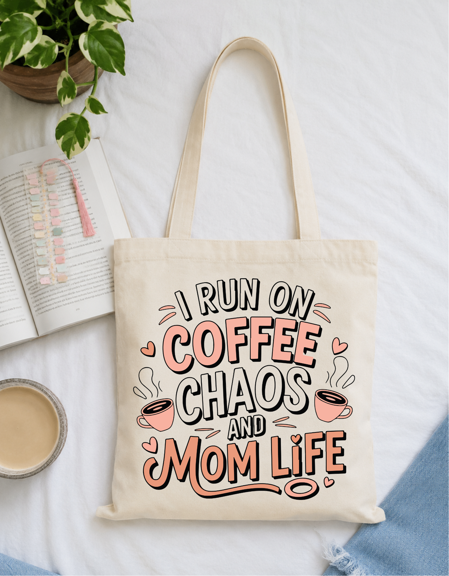 I Run on Coffee and Chaos Tote Bag