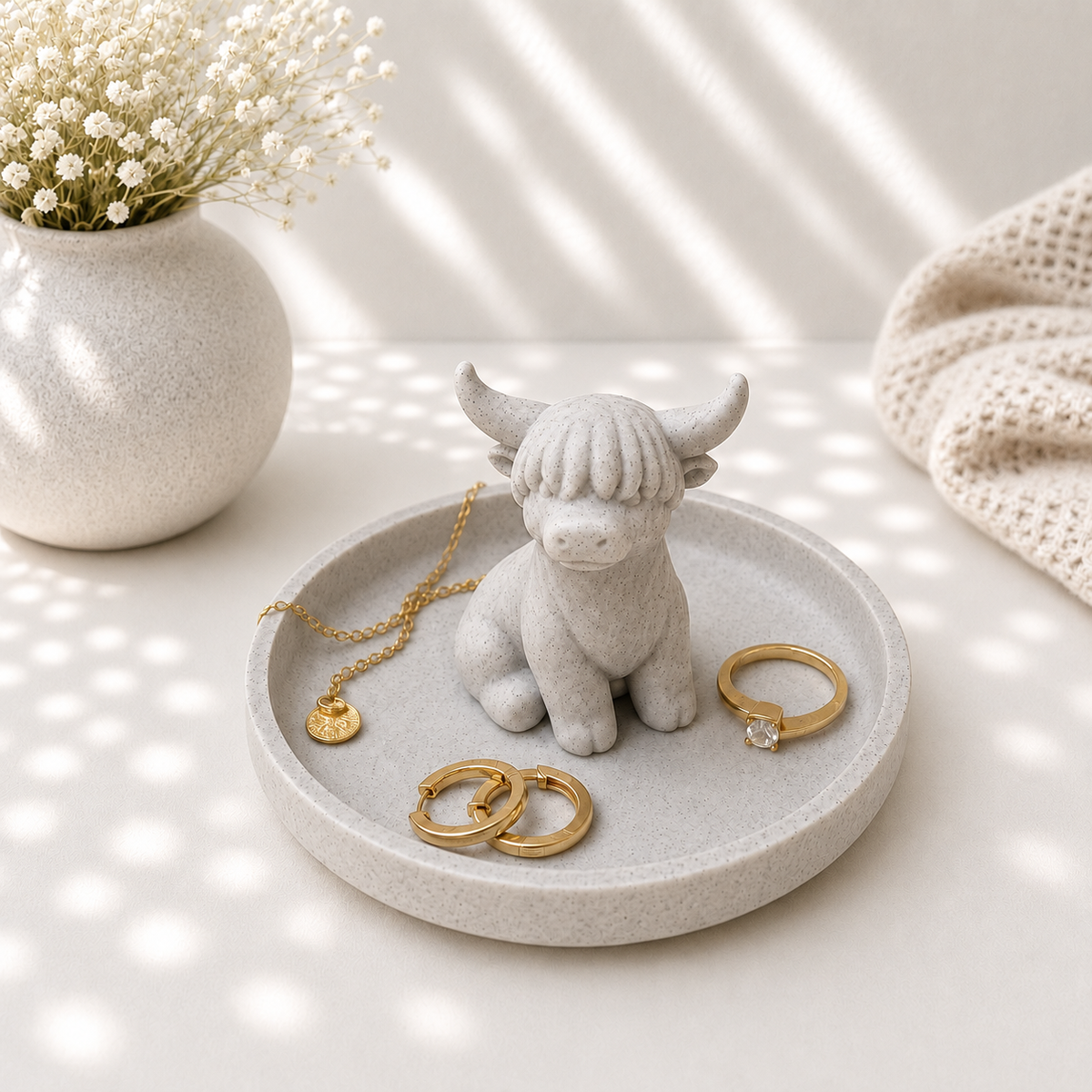 3D Printed Highland Cow Ring Dish