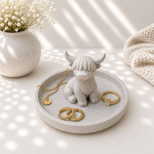 3D Printed Highland Cow Ring Dish