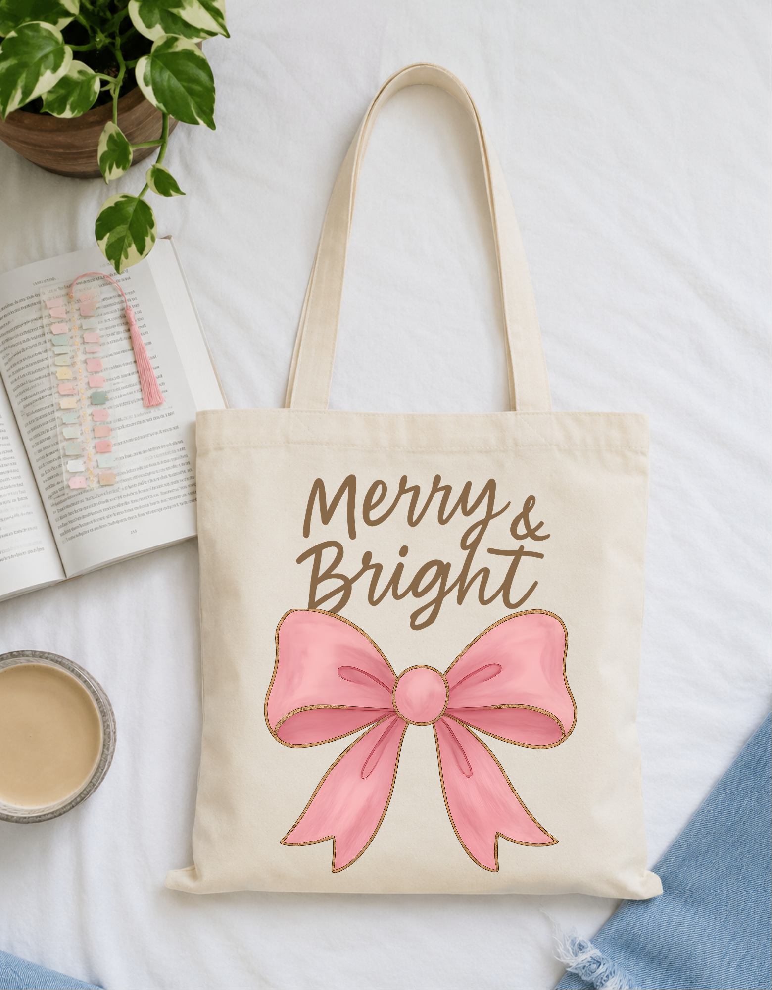 Merry &amp; Bright Tote Bag