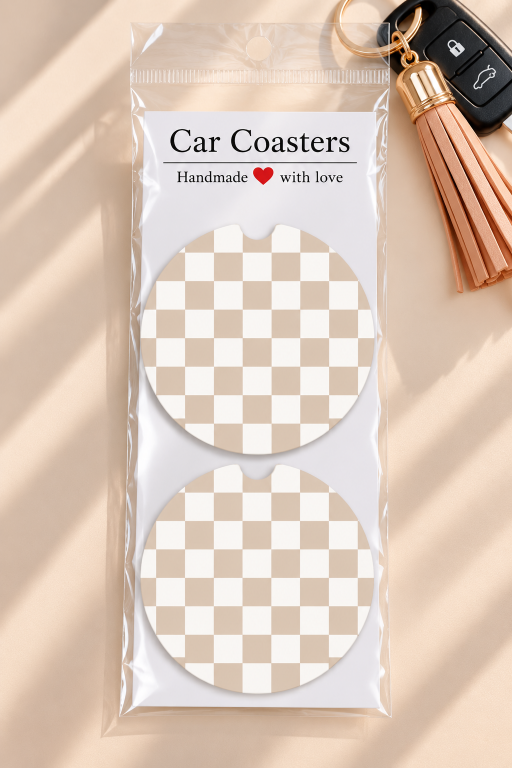 Checkered Car Coasters