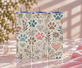Paisley Floral Dog Paw Skinny Tumbler