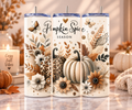 "Pumpkin Spice Season" Leopard Pumpkin Skinny Tumbler