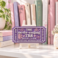 The Never-Ending TBR Book Club Ticket | 3D Printed Bookish Shelf Decor