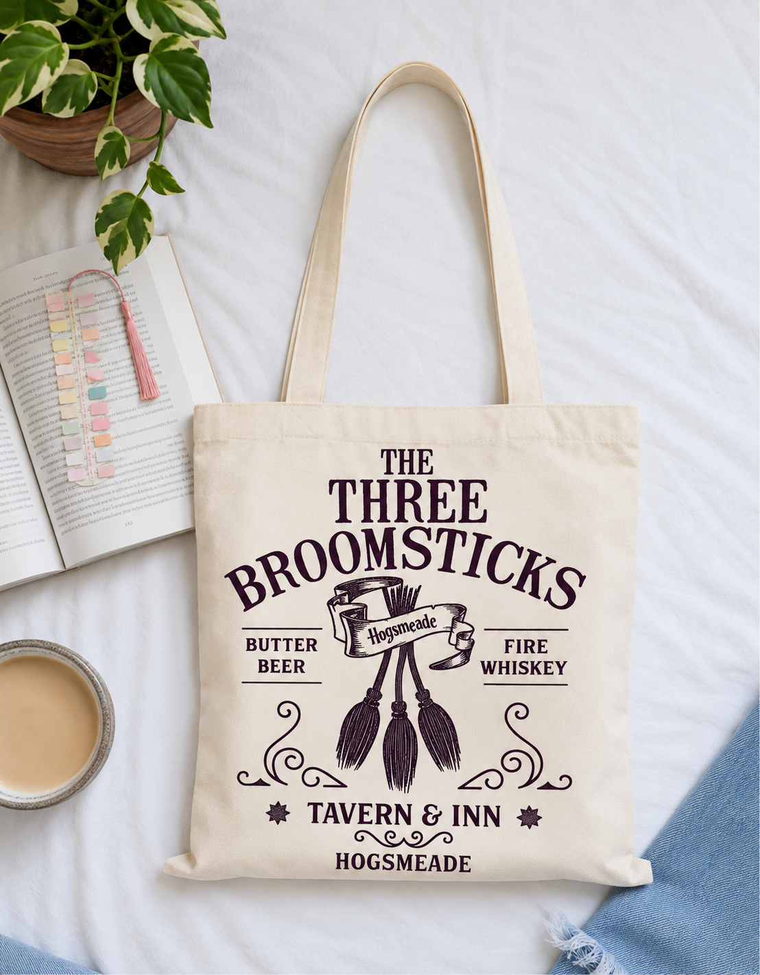 "The Crooked Broom Tavern & Inn" Witchy Tote Bag