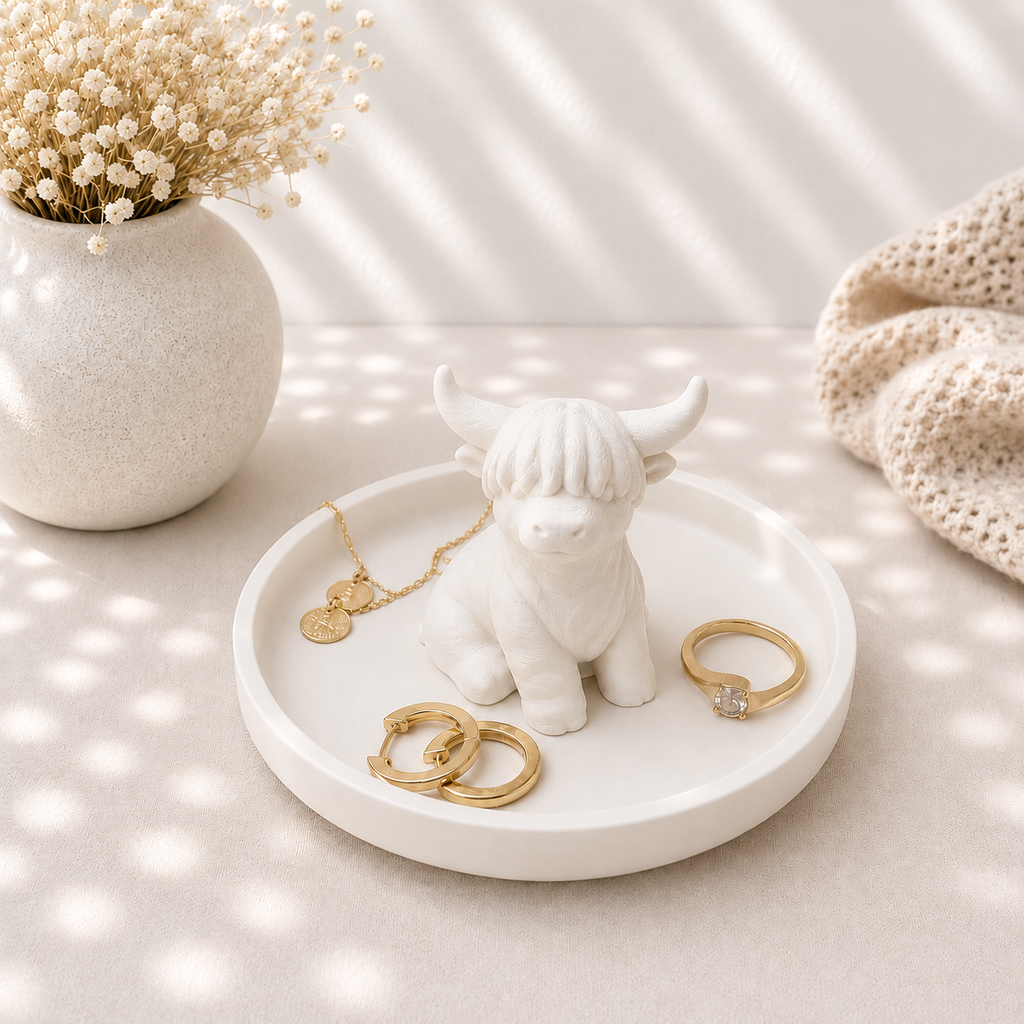 3D Printed Highland Cow Ring Dish