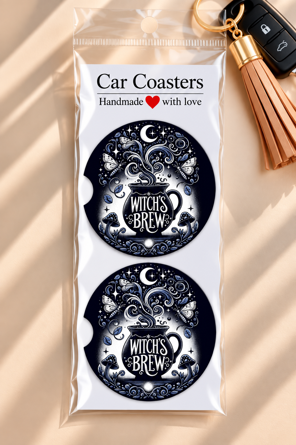 "Witch's Brew" Celestial Car Coasters