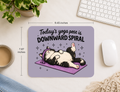 Downward Spiral Yoga Cat Mousepad