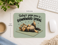 Downward Spiral Yoga Yorkie Mousepad